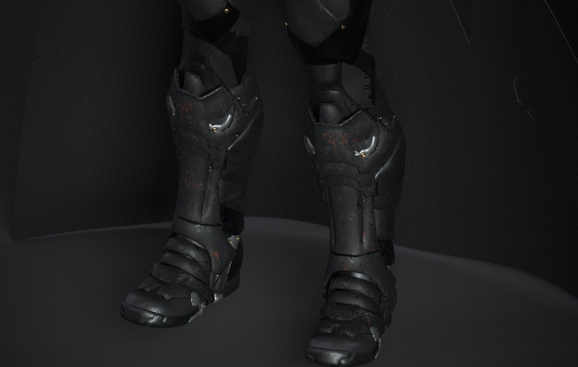 Batman Arkham Knight Gold Suit Low-poly 3D model_6