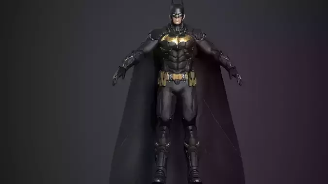 Batman Arkham Knight Gold Suit Low-poly 3D model
