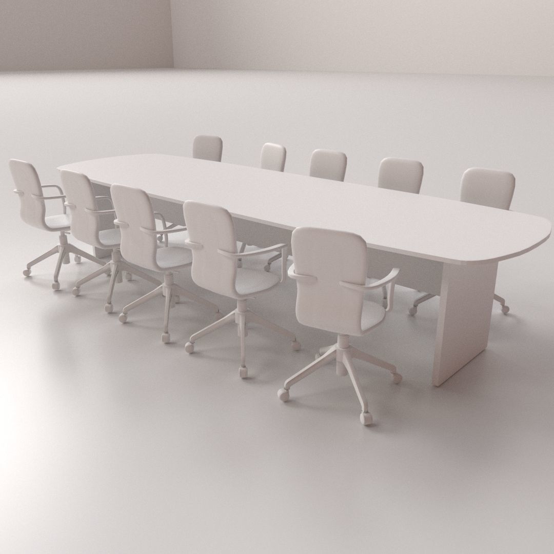 Conference Table Set 3D model_3