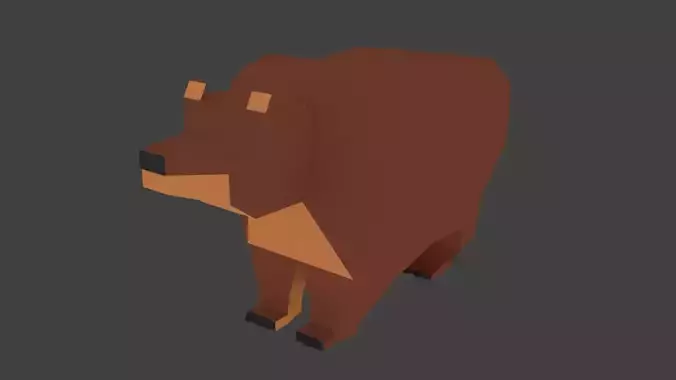 Low-Poly Rigged Bear