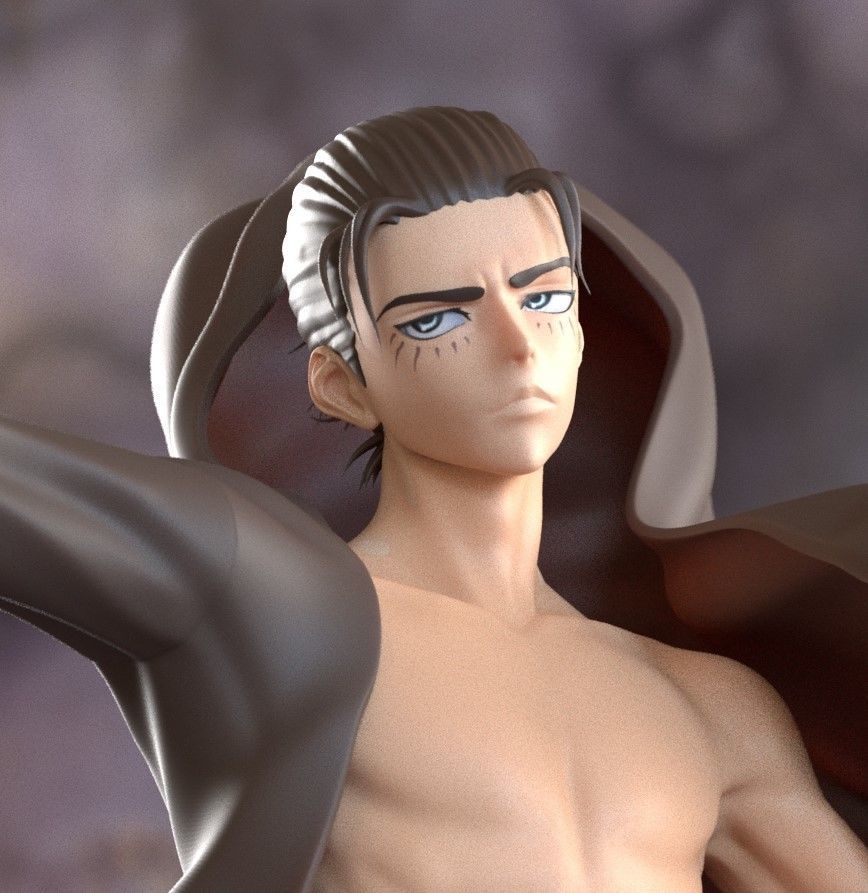 Eren Yeager - Attack on Titan FanArt 3D print model