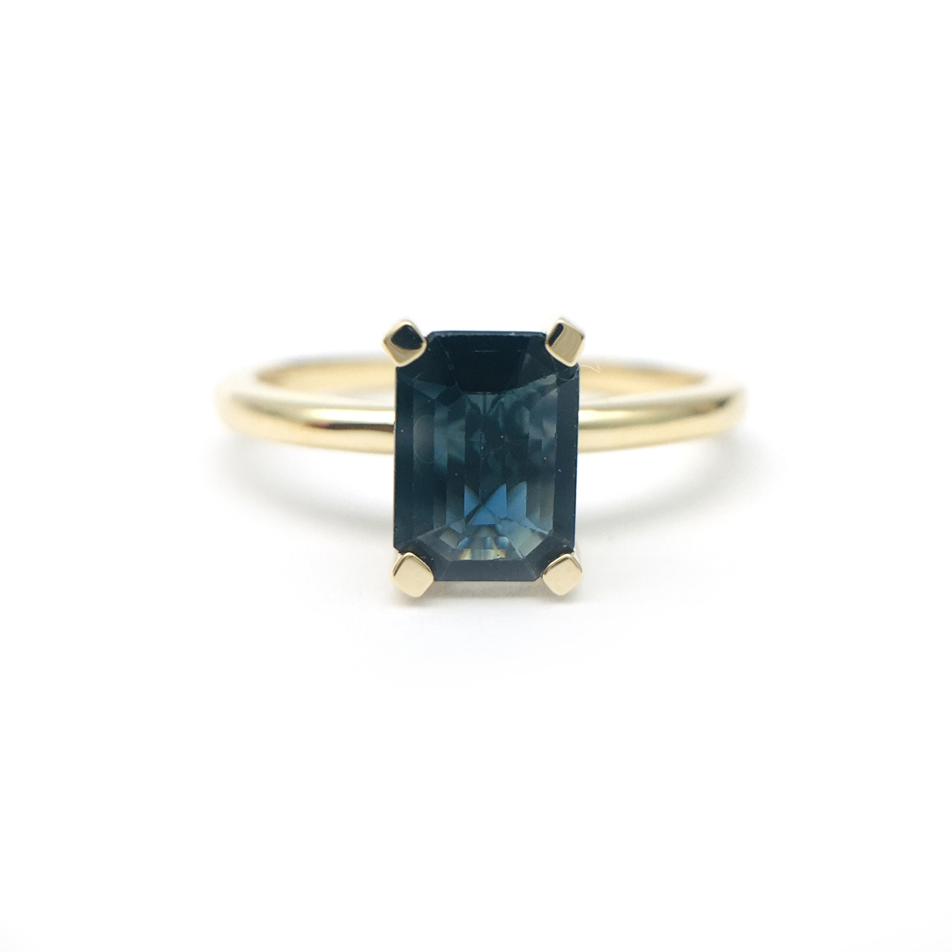 3DM Format Solitaire rectangle cut ring 3D print model_9