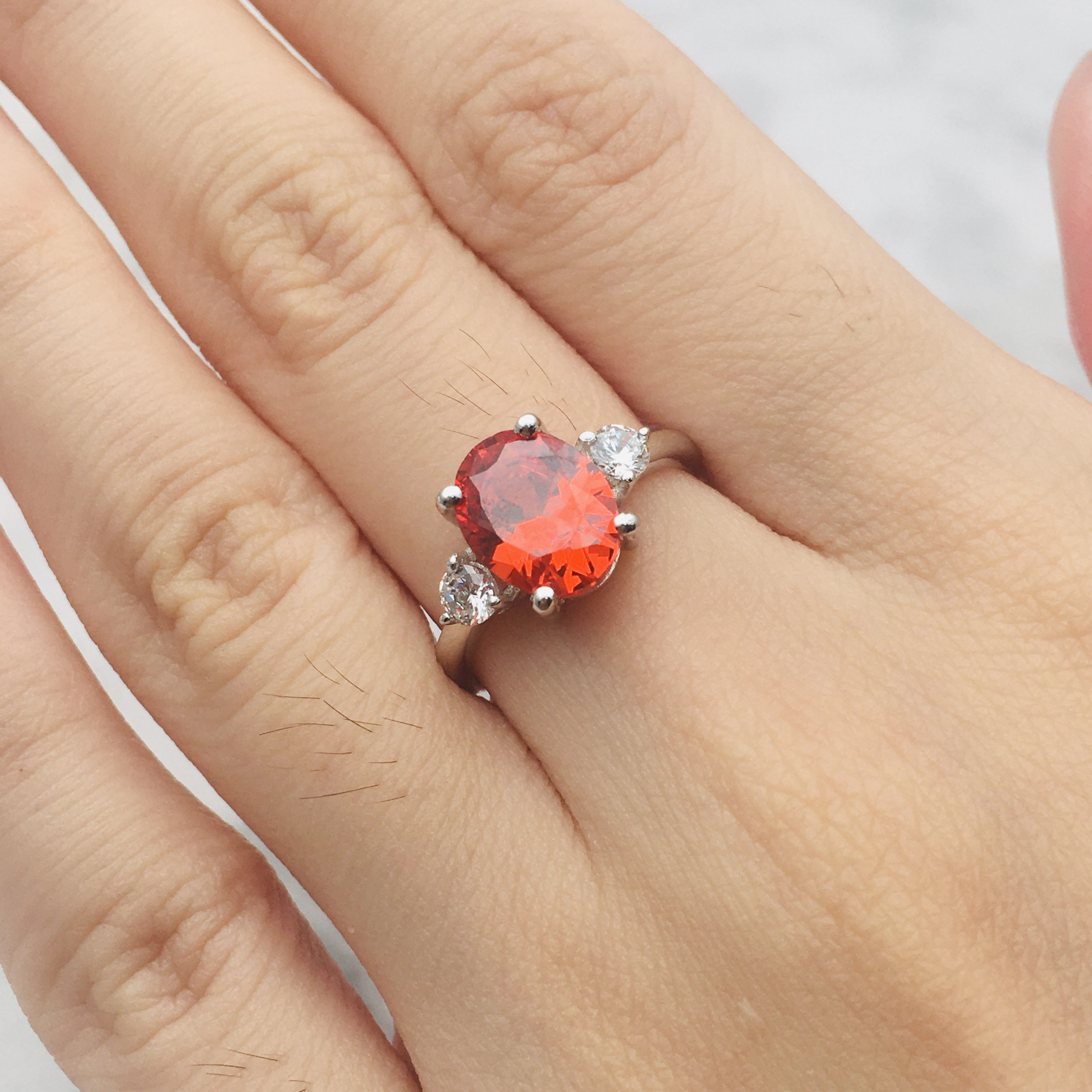 3DM Format Oval cut diamond promise ring for her 3D print model_8