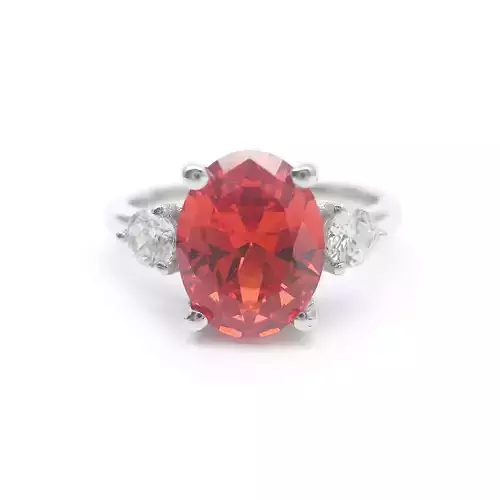3DM Format Oval cut diamond promise ring for her 3D print model