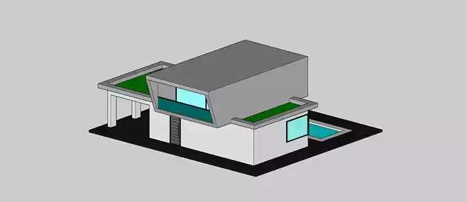 Low Poly Houses - ED Model 2 Low-poly 3D model