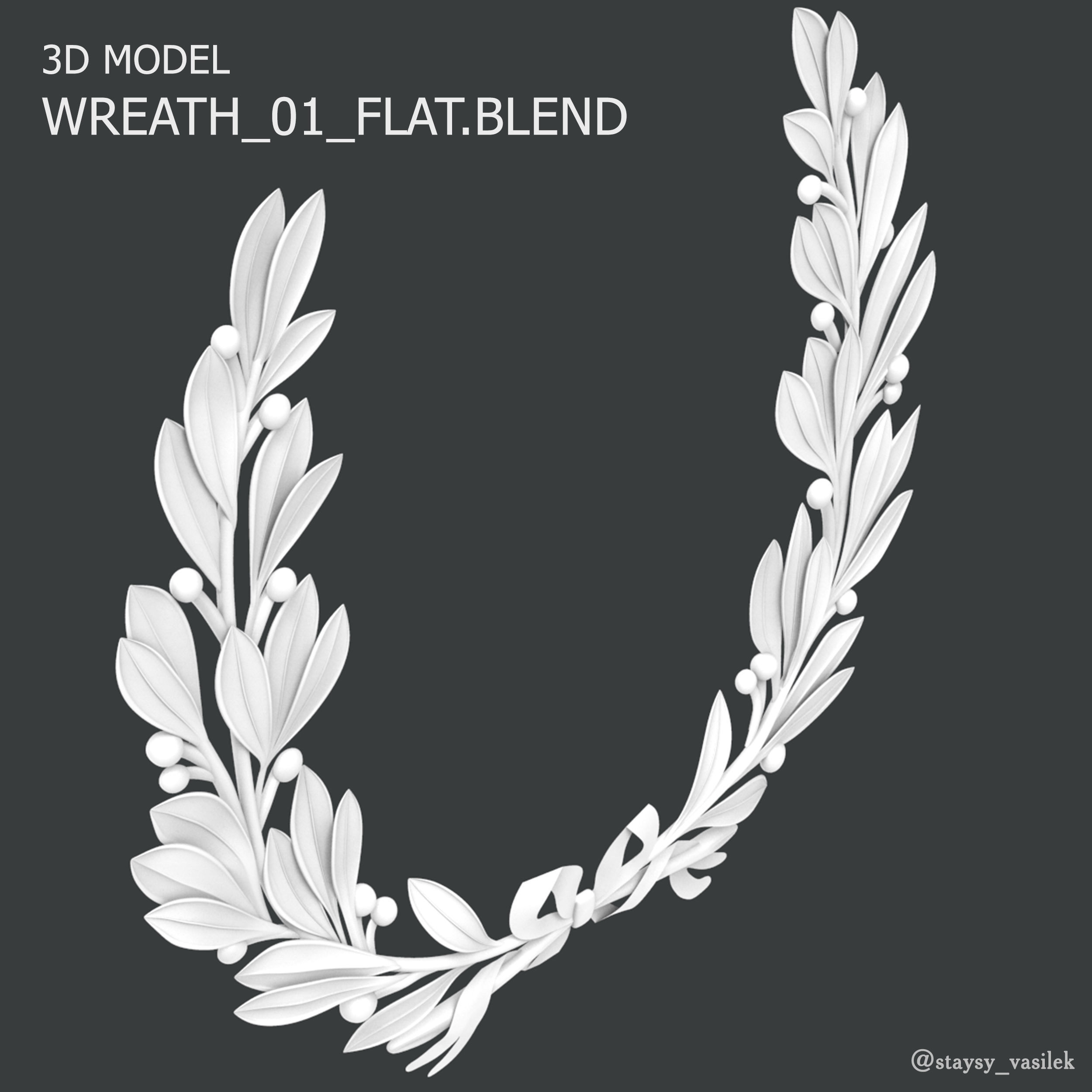 Wreath 3D print model_5