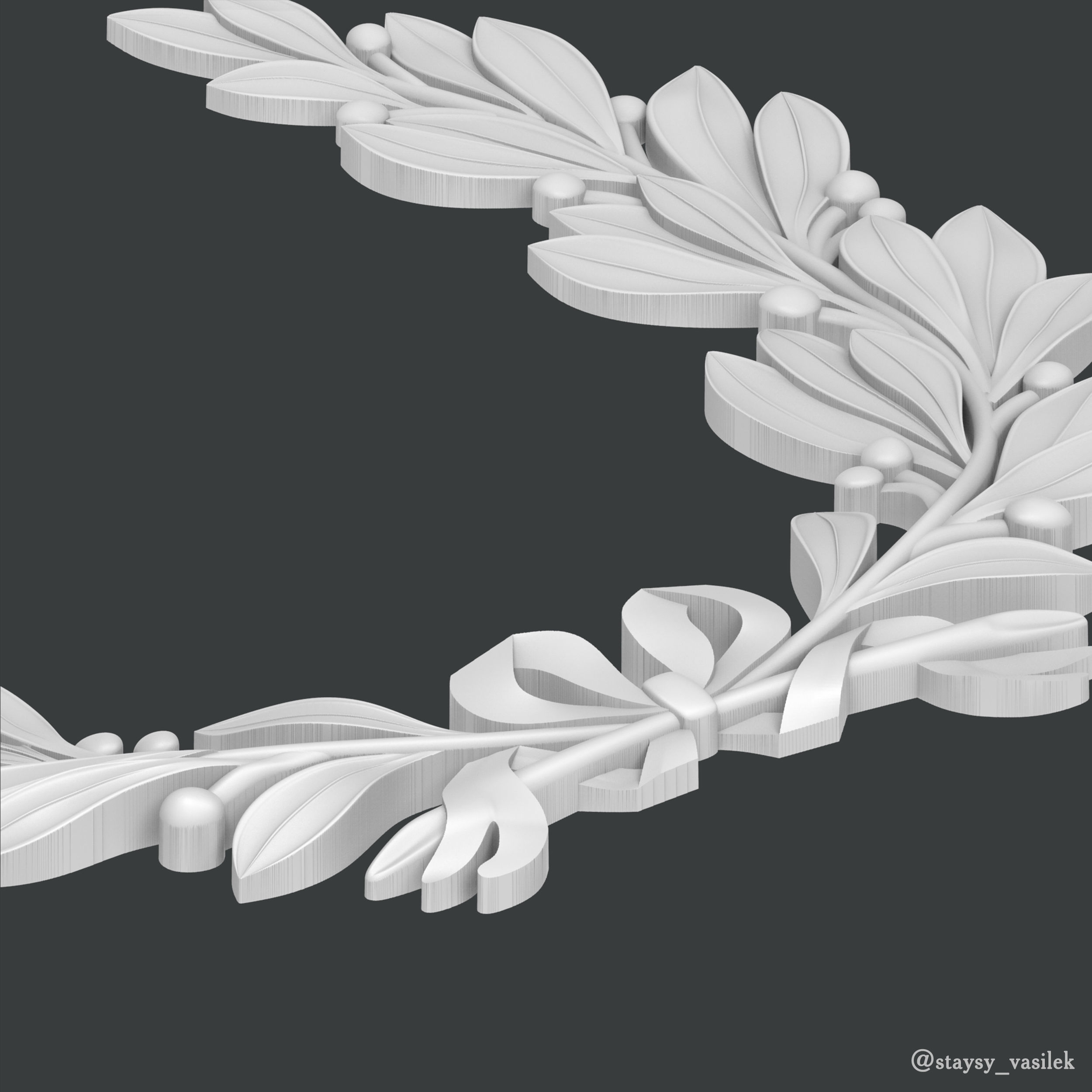 Wreath 3D print model_4