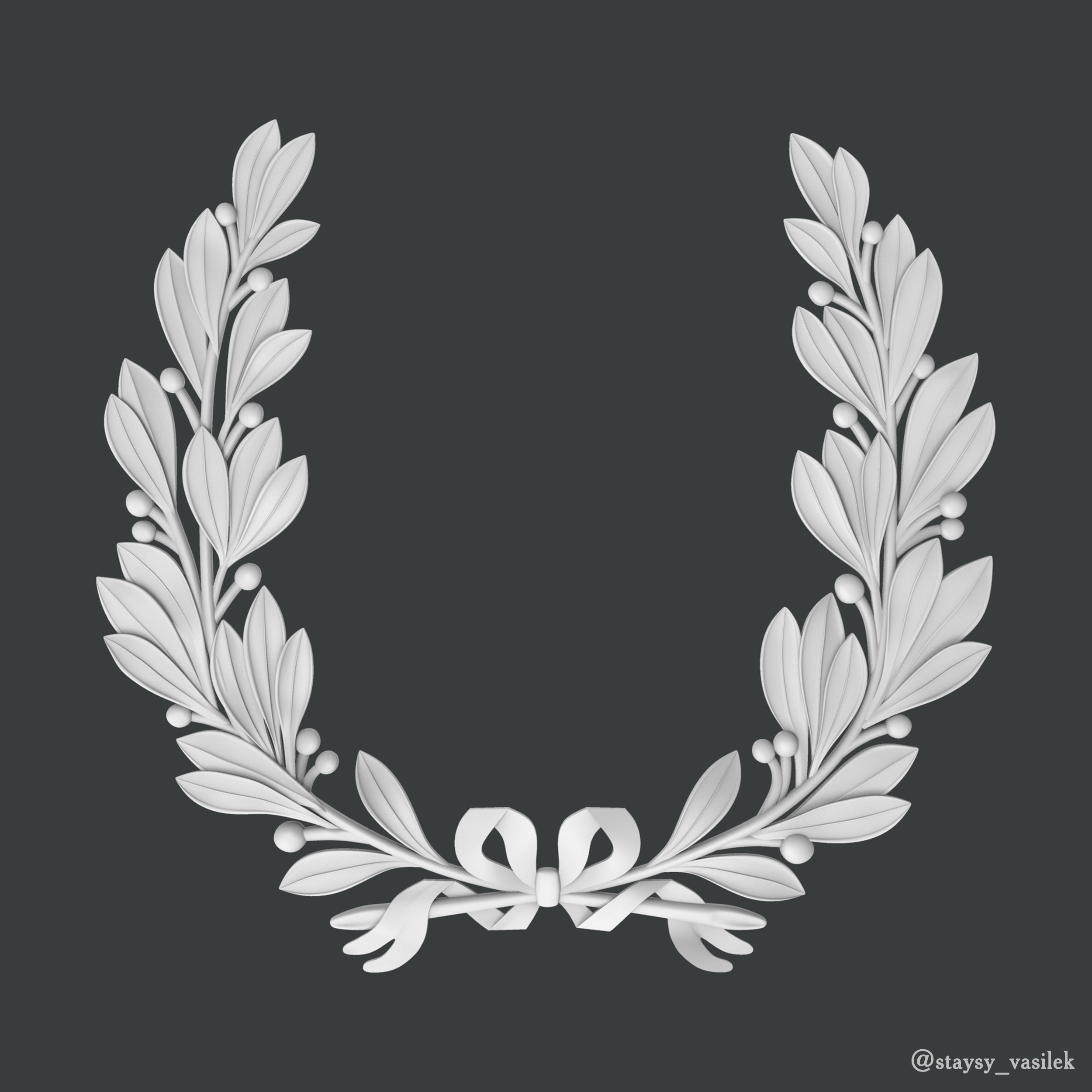 Wreath 3D print model_6