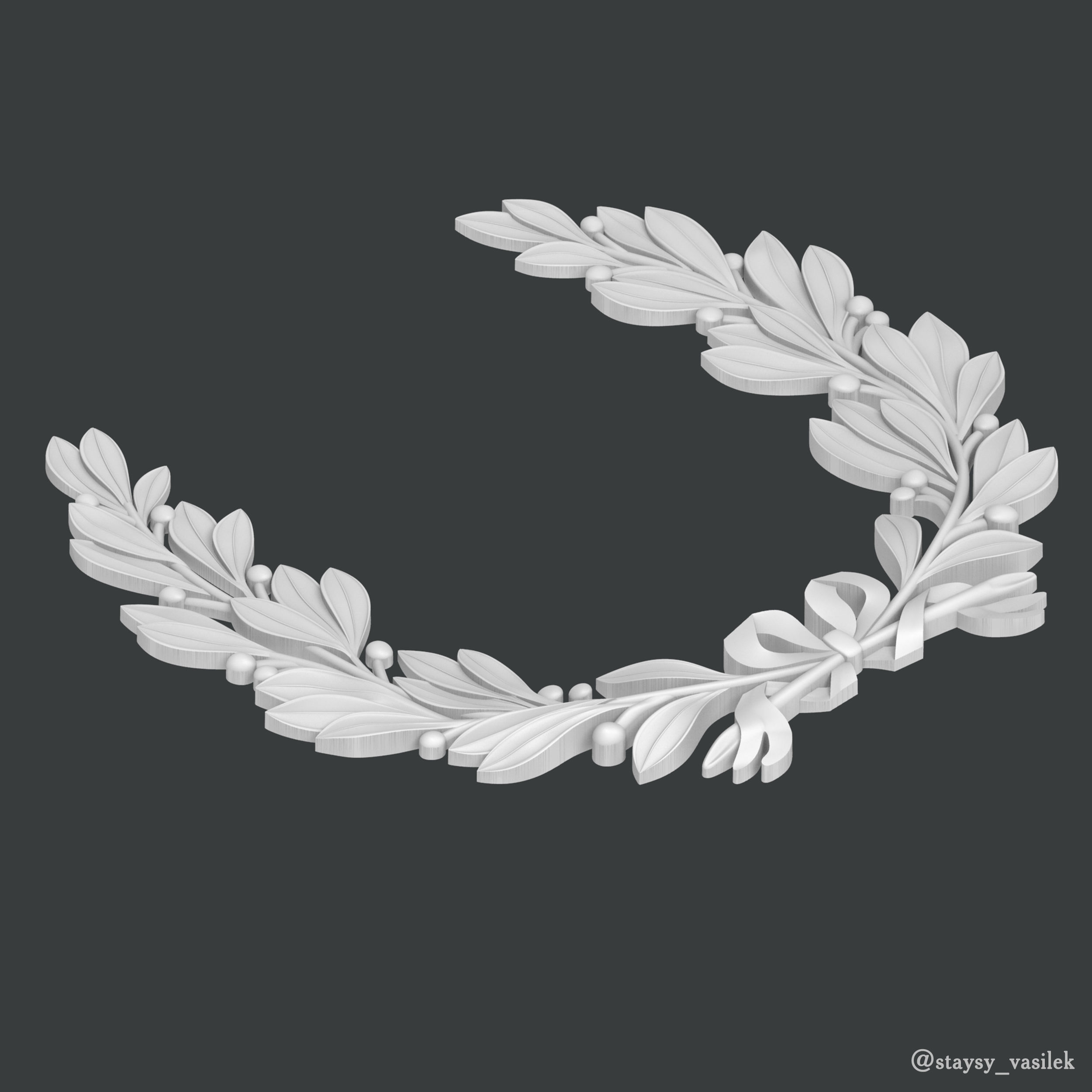 Wreath 3D print model_7
