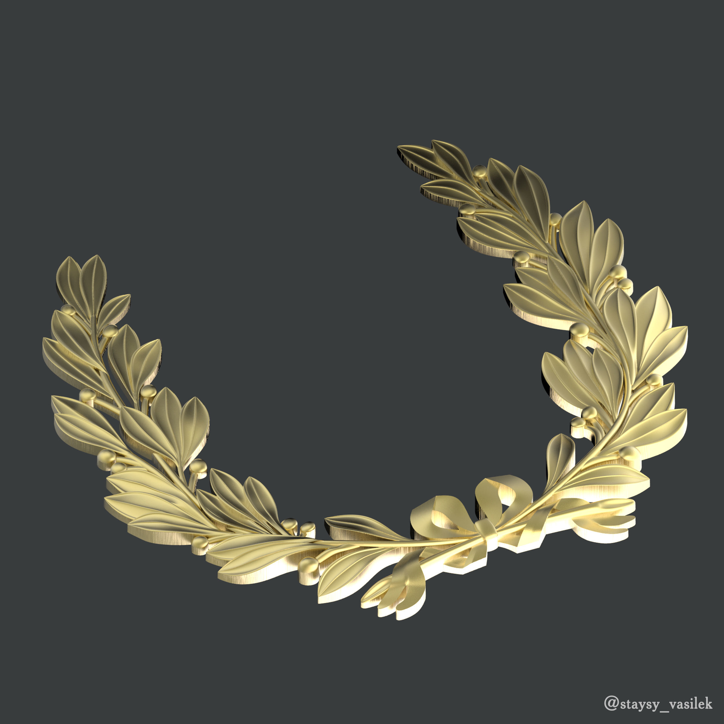 Wreath 3D print model_1