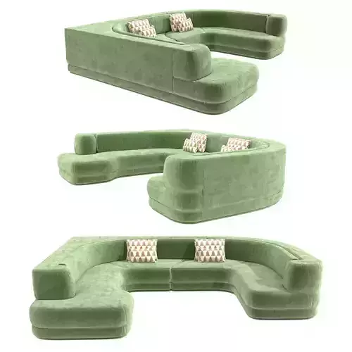 Charles Zana Alexandra sofa invisible collection 3D model