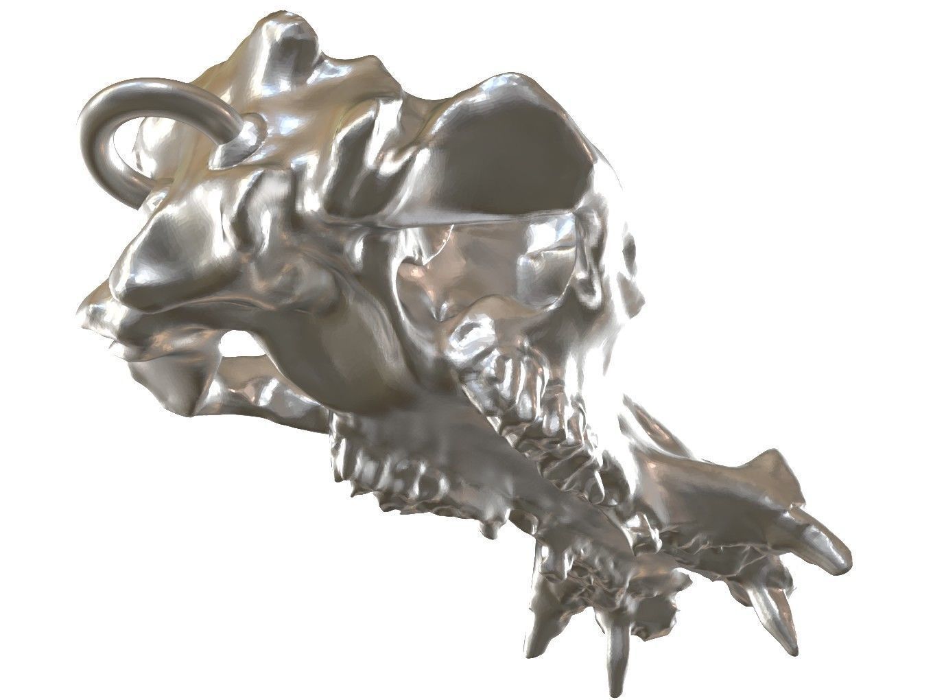 Cranium Charm Hippo 3D print model_3