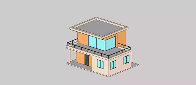 Low Poly Houses - ED Model 3 Low-poly 3D model