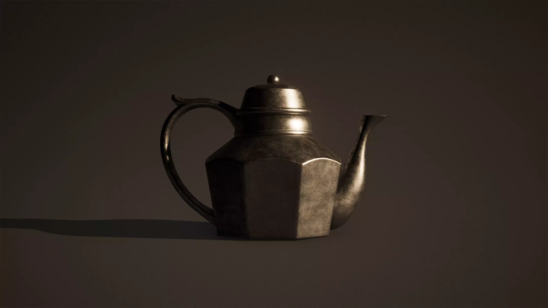Teapot Game Ready Low-poly 3D model