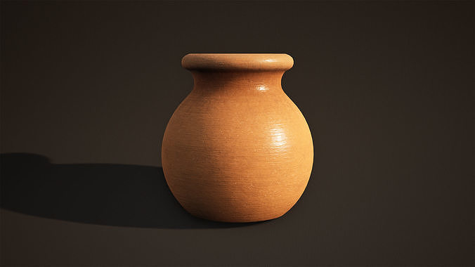 Vase Game Ready clay Low-poly 3D model