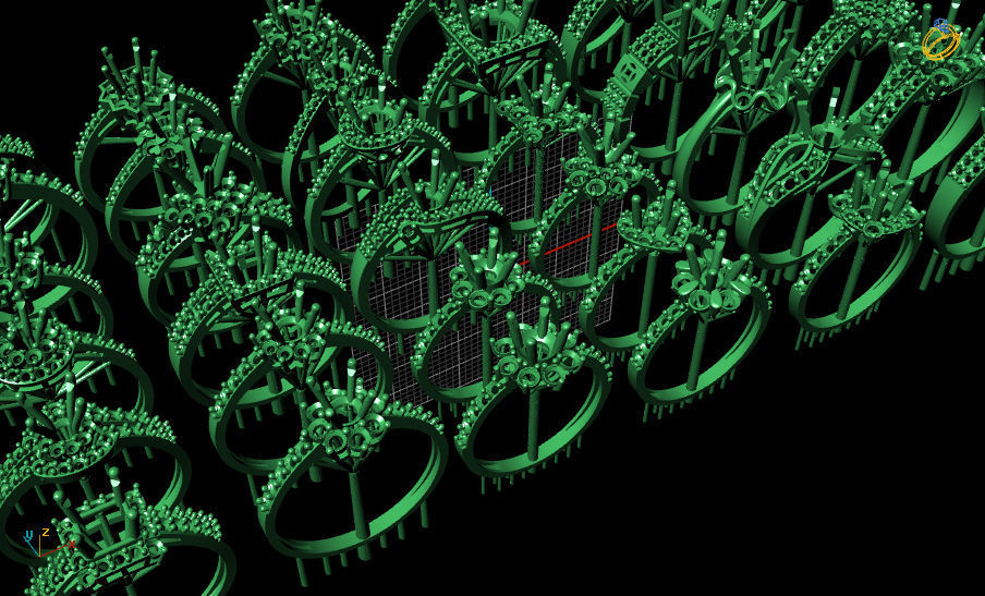 Diamond ring 3D print model_3