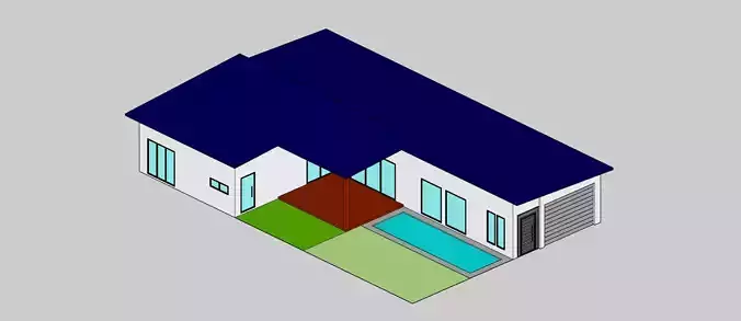 Low Poly Houses - ED Model 4 Low-poly 3D model