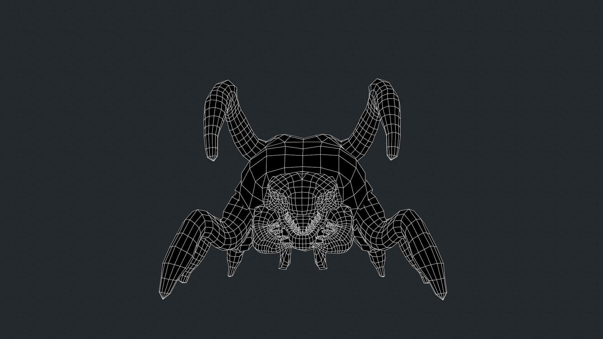 BugMonster spider Low-poly 3D model_5