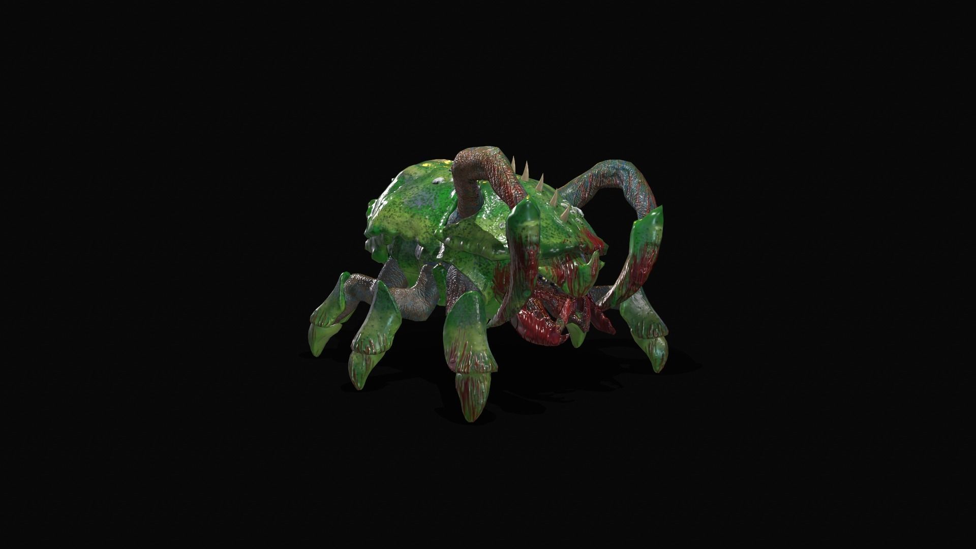 BugMonster spider Low-poly 3D model_21