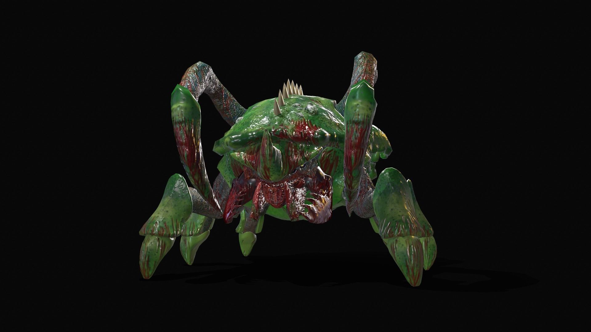 BugMonster spider Low-poly 3D model_11