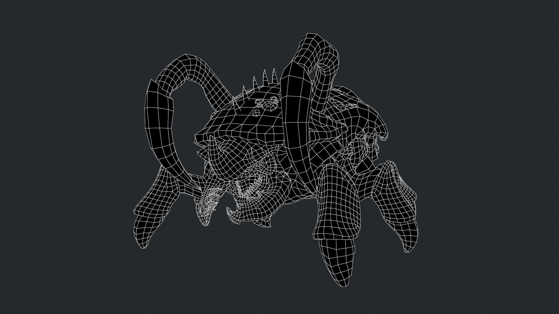 BugMonster spider Low-poly 3D model_3