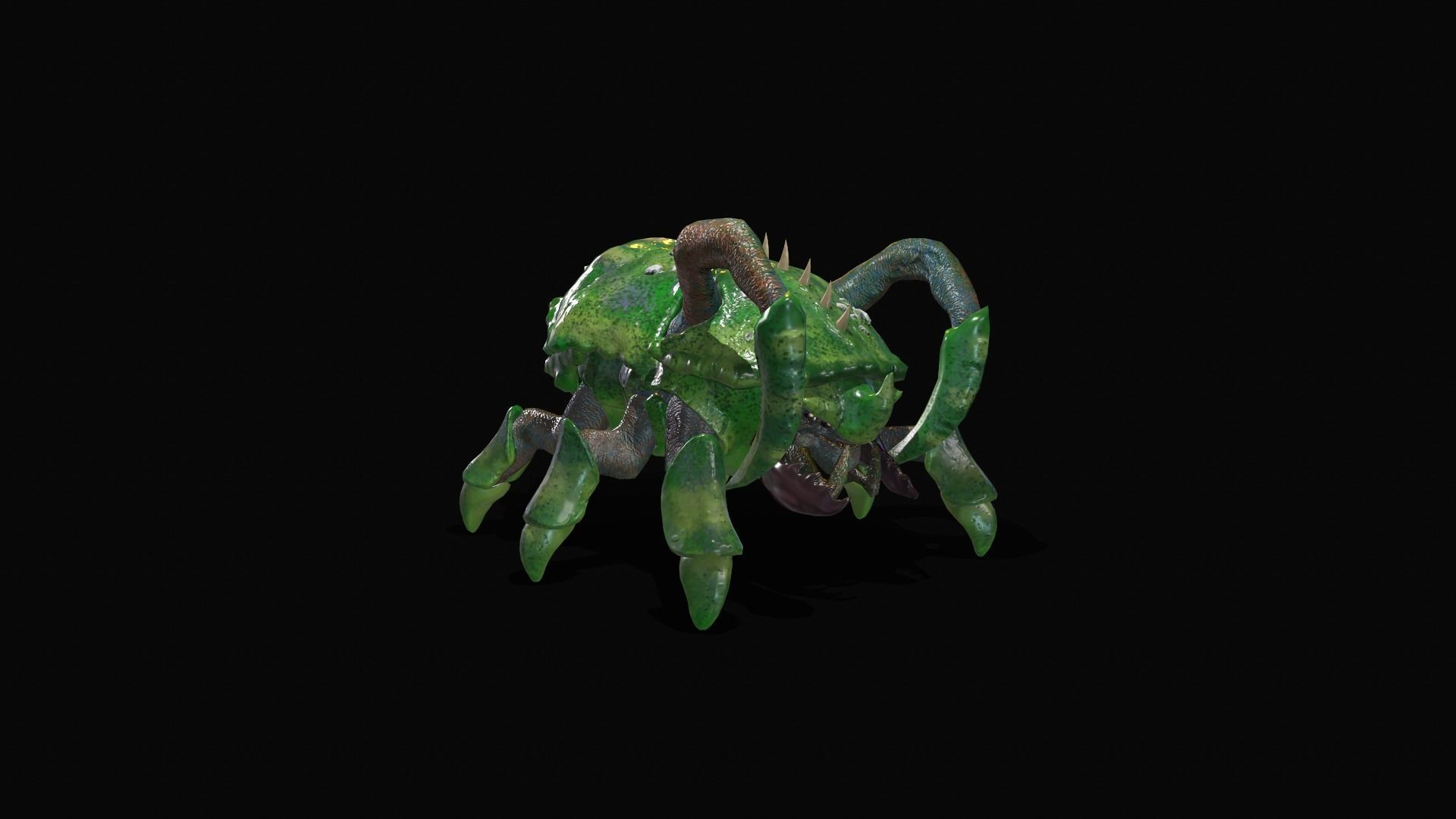 BugMonster spider Low-poly 3D model_20