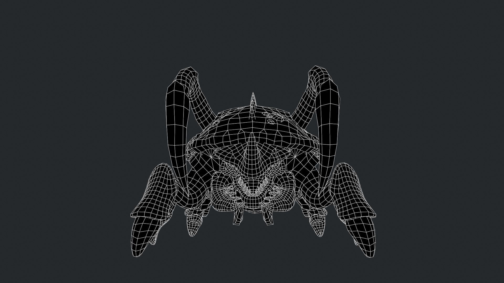 BugMonster spider Low-poly 3D model_4