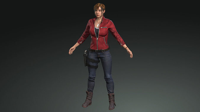 Best female video game character   Low-poly 3D model