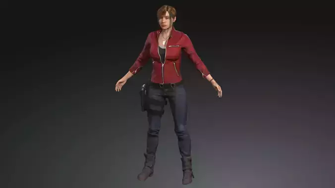 Best female video game character   Low-poly 3D model