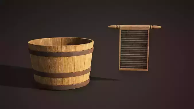Washboard and Washing Tub