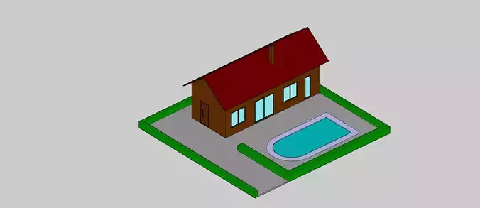 Low Poly Houses - ED Model 5 Low-poly 3D model