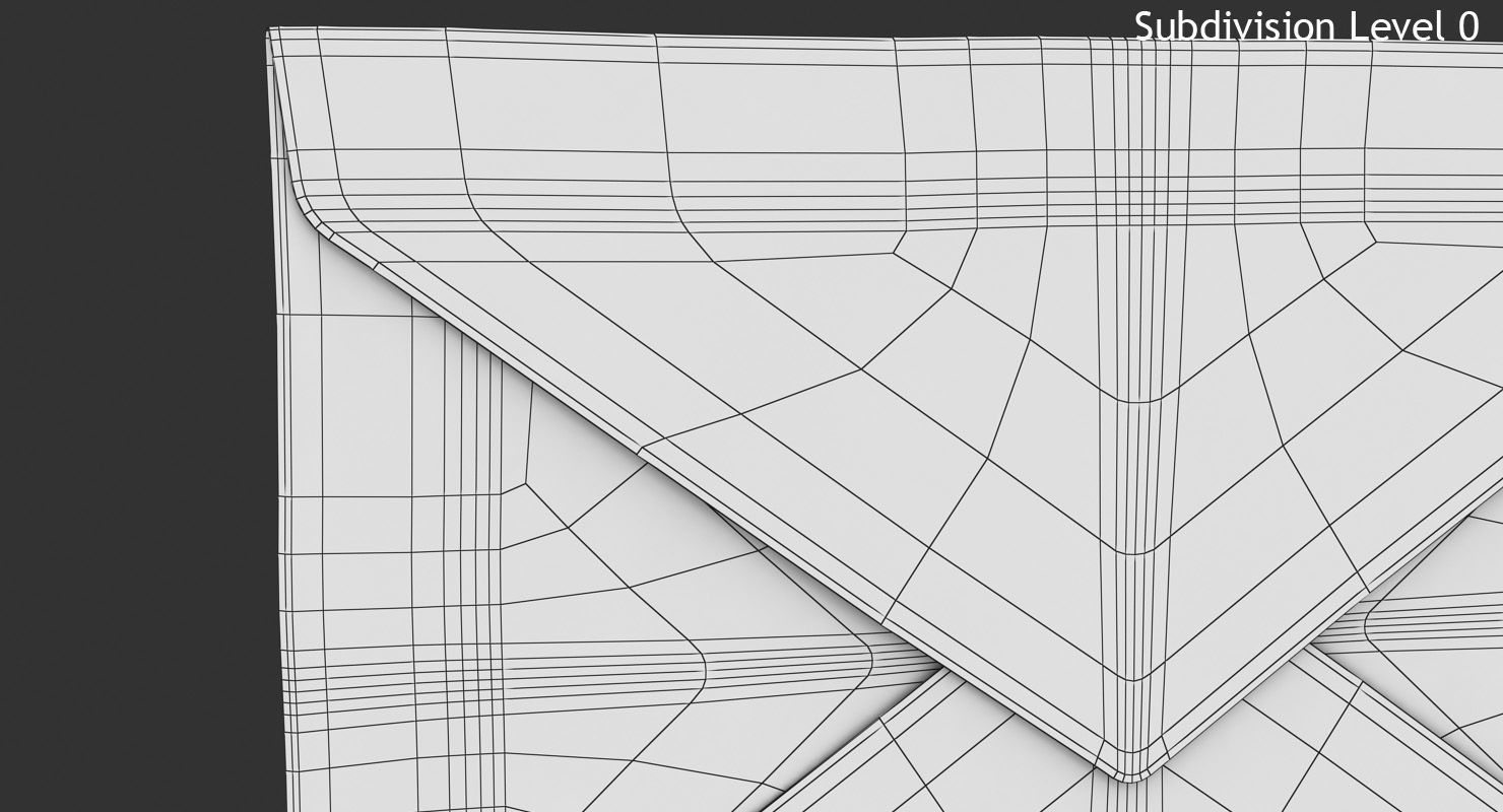Envelope - Closed Low-poly 3D model_13