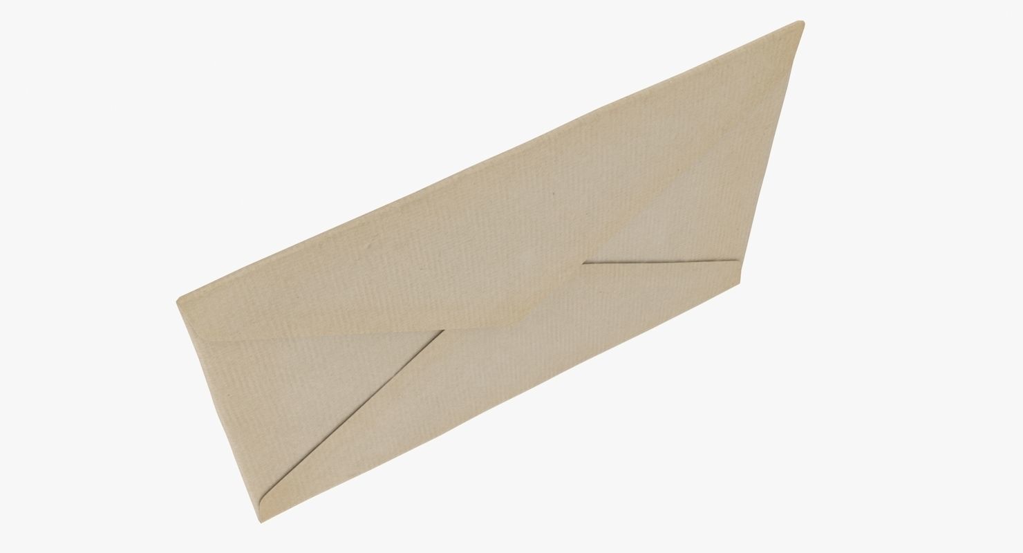Envelope - Closed Low-poly 3D model_5
