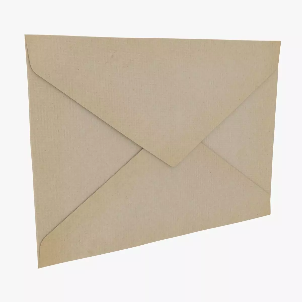 Envelope - Closed Low-poly 3D model_0
