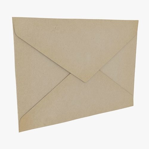 Envelope - Closed Low-poly 3D model