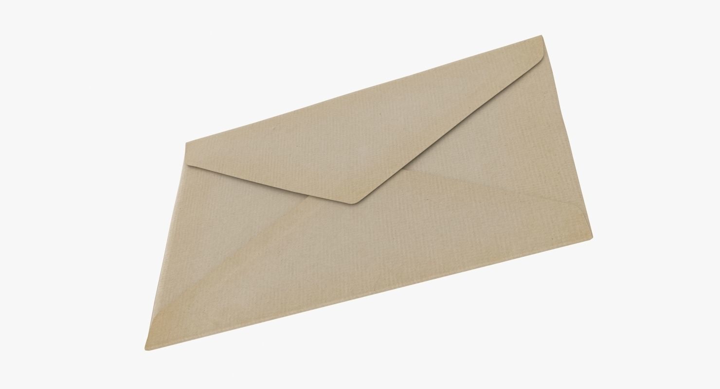 Envelope - Closed Low-poly 3D model_6
