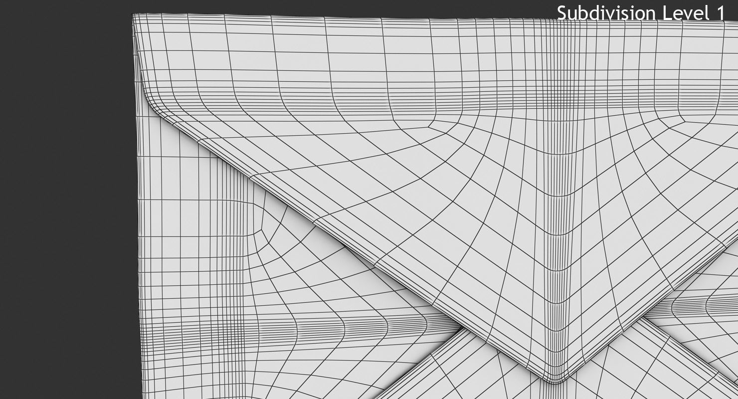 Envelope - Closed Low-poly 3D model_14