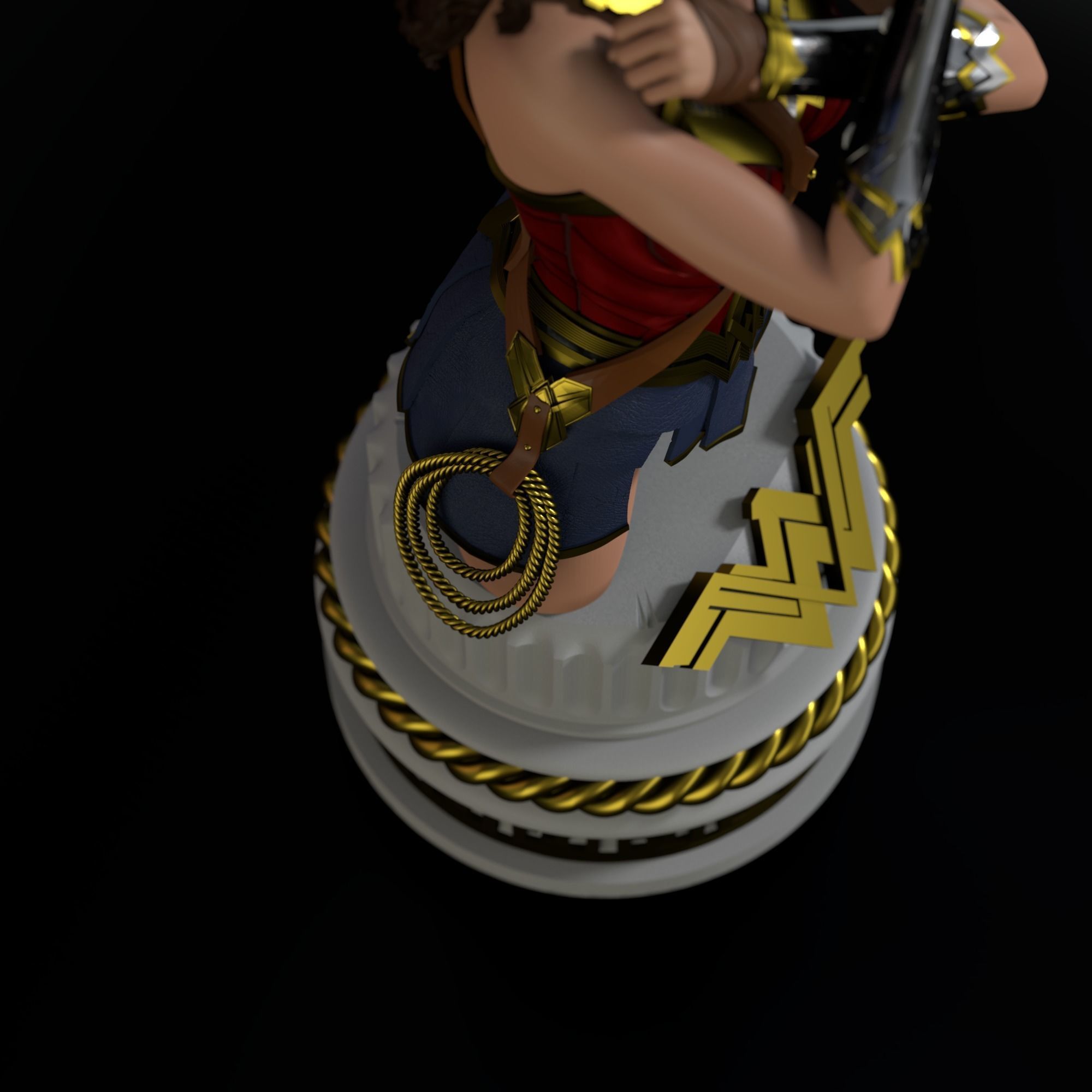 Wonder Woman Bust Torso Half body 3D print model_18