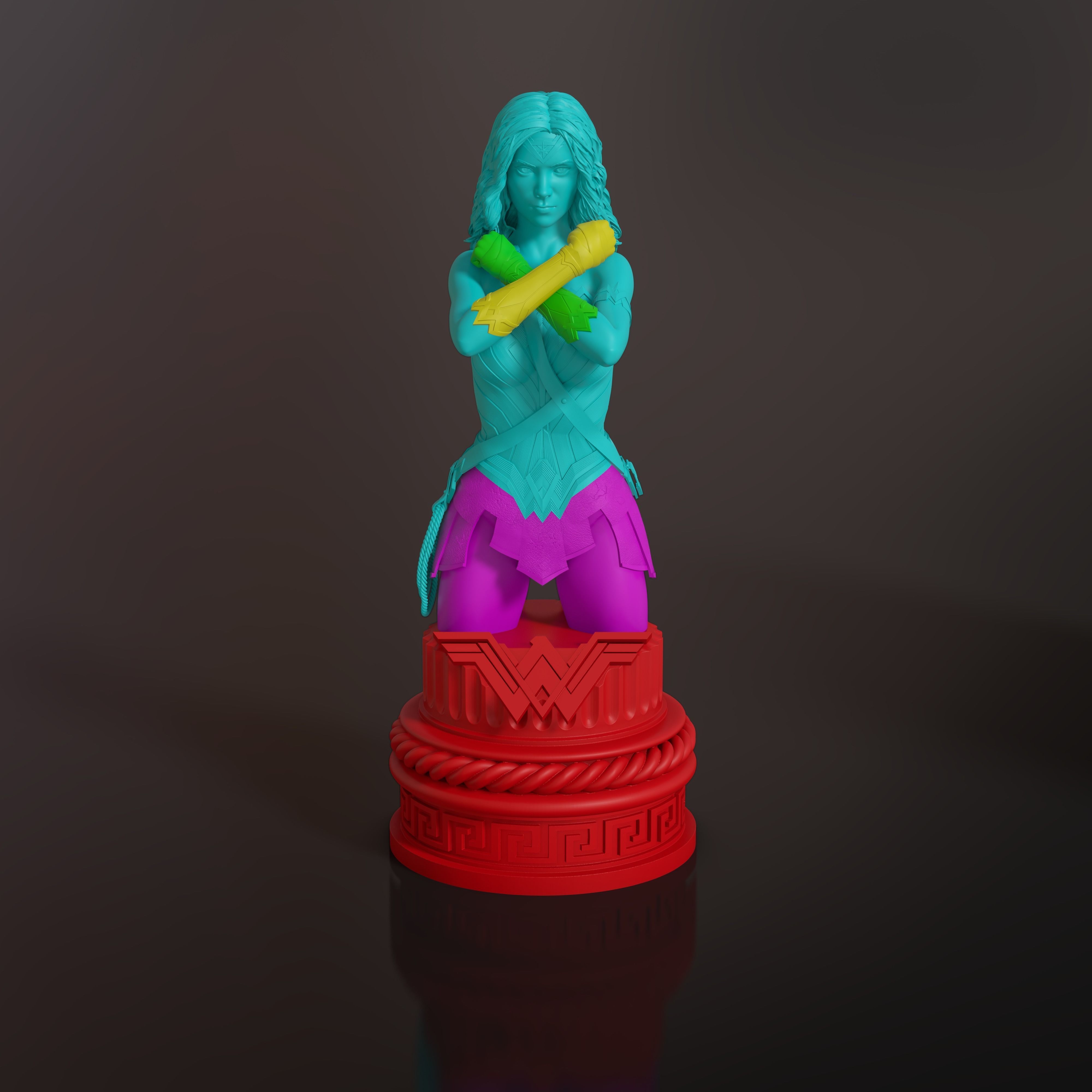 Wonder Woman Bust Torso Half body 3D print model_19