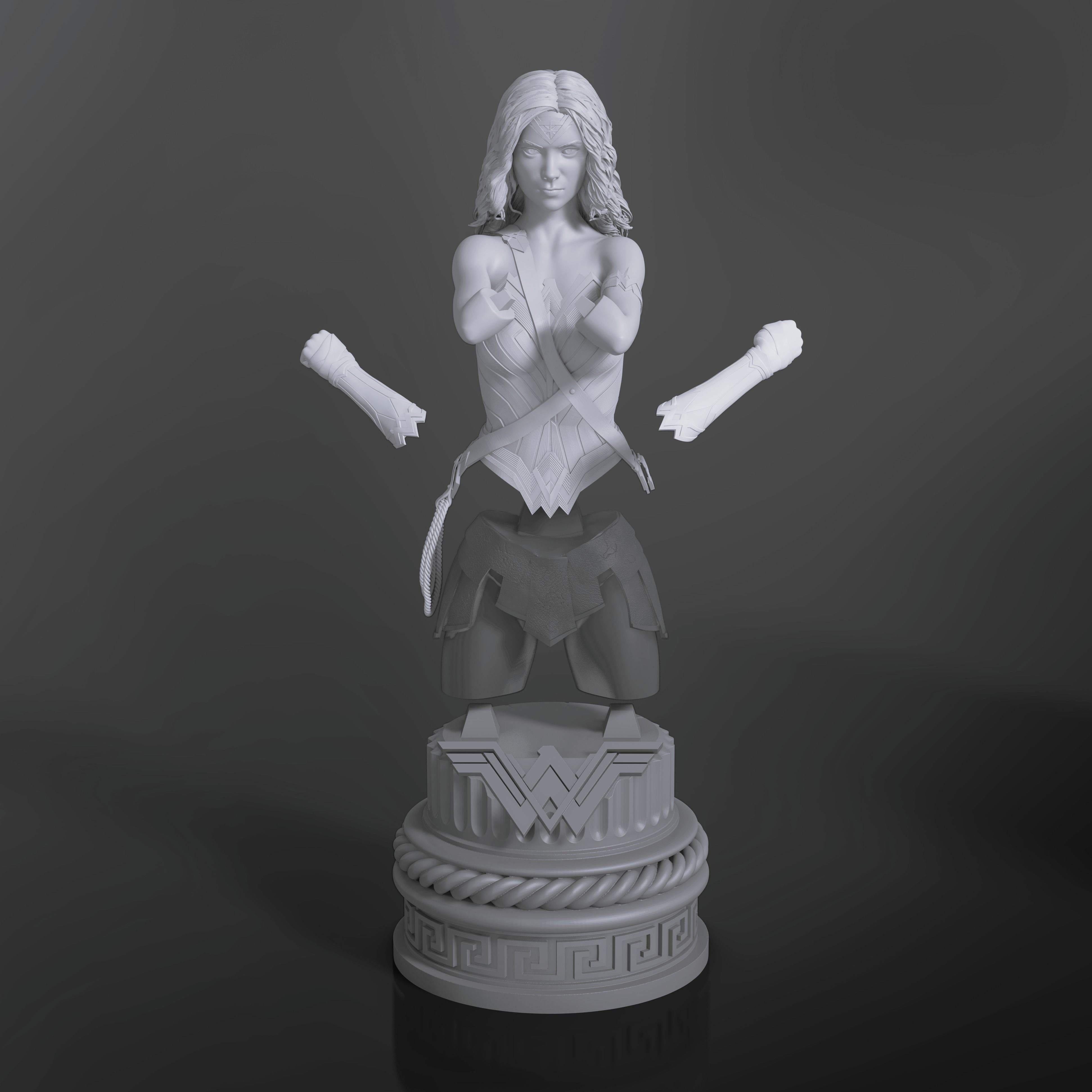 Wonder Woman Bust Torso Half body 3D print model_4