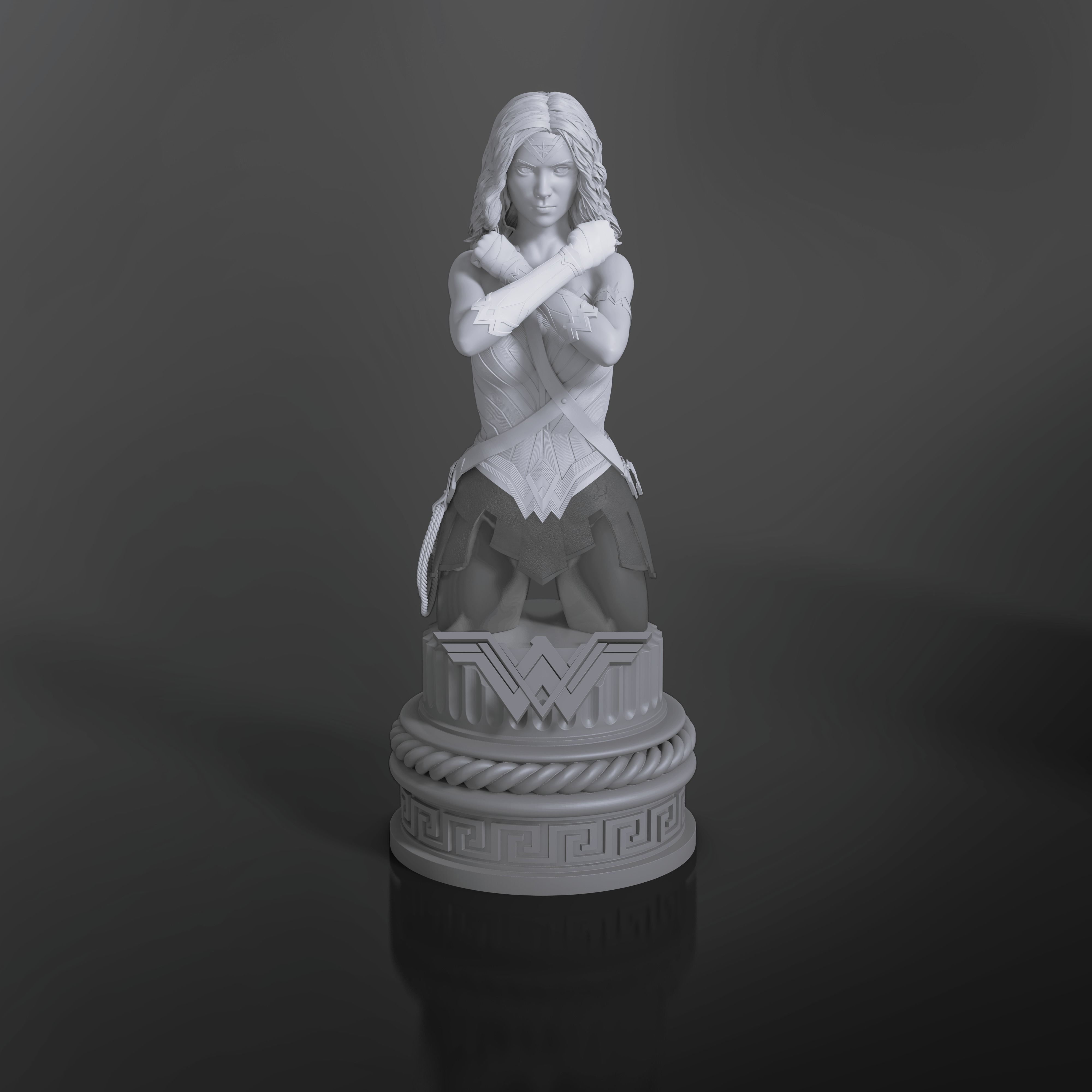 Wonder Woman Bust Torso Half body 3D print model_2