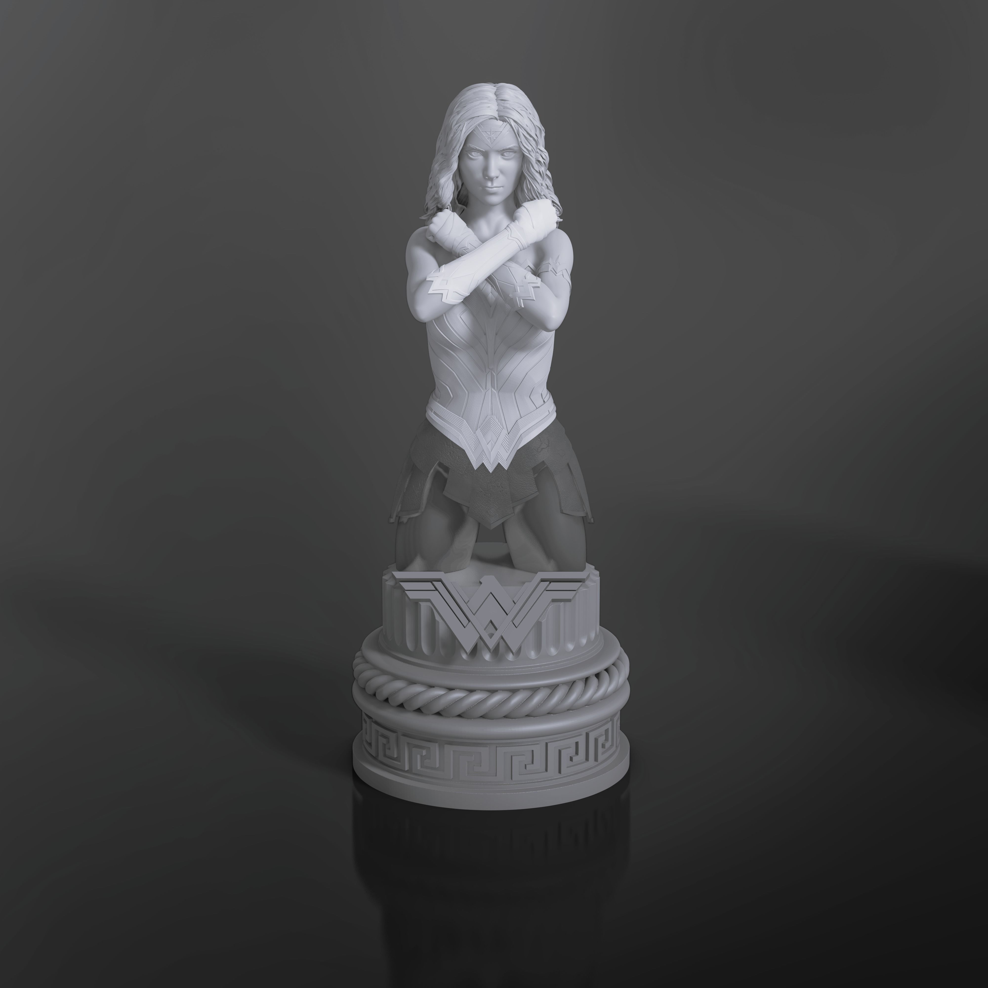 Wonder Woman Bust Torso Half body 3D print model_3
