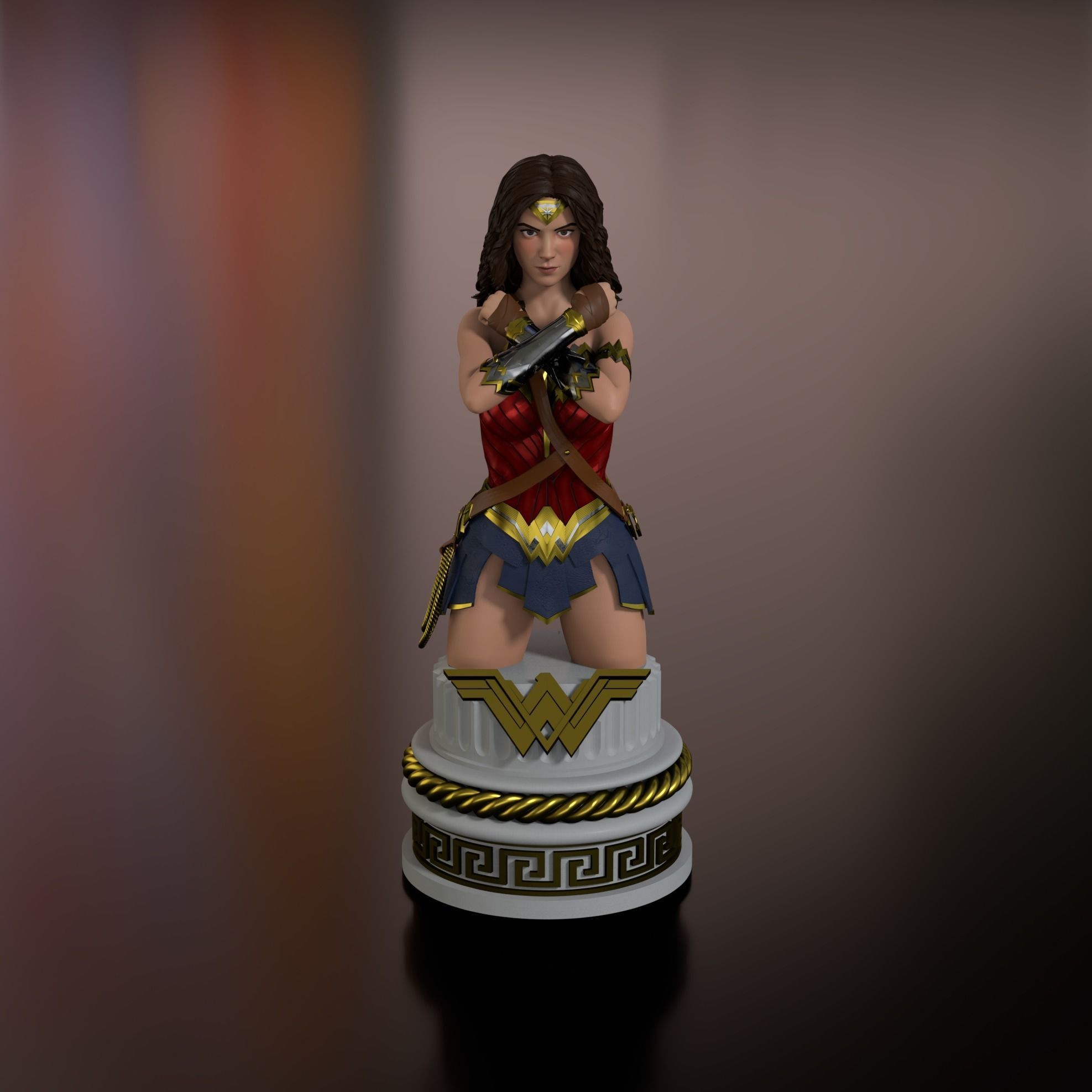 Wonder Woman Bust Torso Half body 3D print model_8