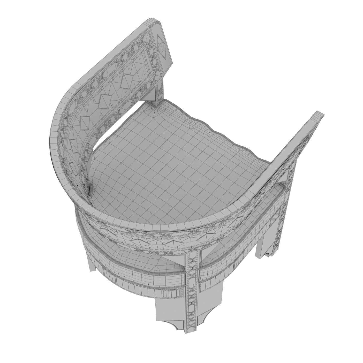 Arabic Style armchair 3D model CGTrader