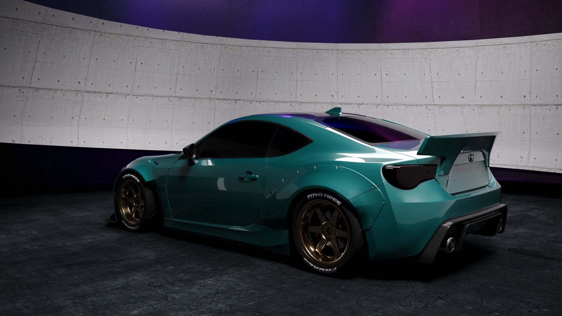 TOYOTA GT 86 ROCKETBUNNY  3D MODEL  Low-poly 3D model_3