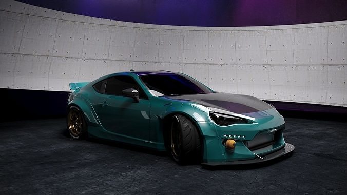 TOYOTA GT 86 ROCKETBUNNY  3D MODEL  Low-poly 3D model