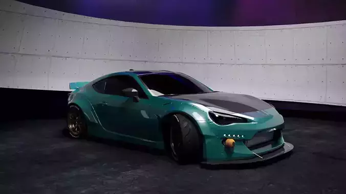 TOYOTA GT 86 ROCKETBUNNY  3D MODEL  Low-poly 3D model