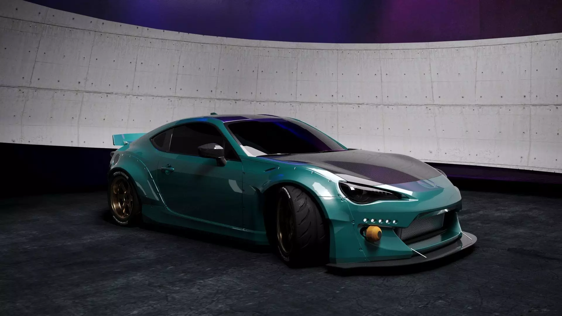 TOYOTA GT 86 ROCKETBUNNY  3D MODEL  Low-poly 3D model_0