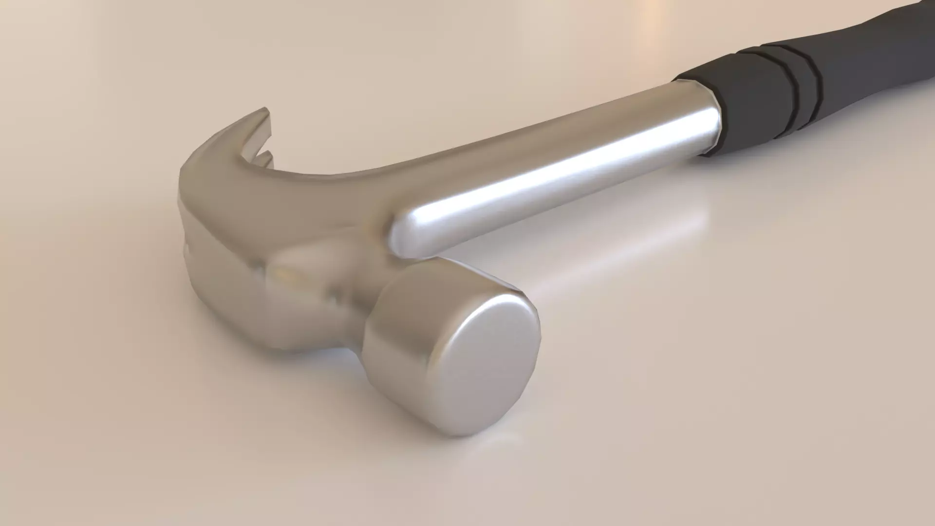 Claw Hammer Low-poly 3D model_0
