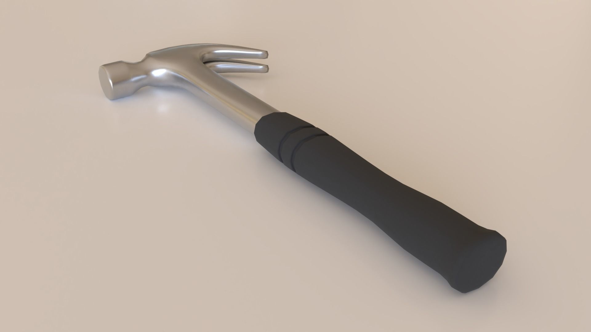 Claw Hammer Low-poly 3D model_1